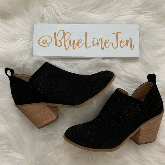 Susina Shoes - Susina Black Perforated Booties